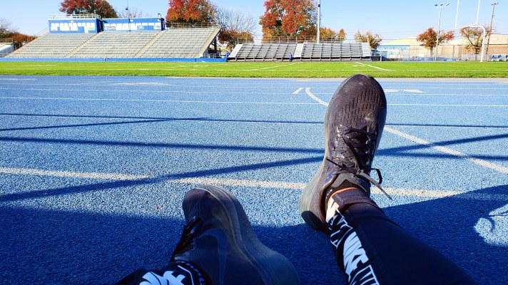 blue track and field